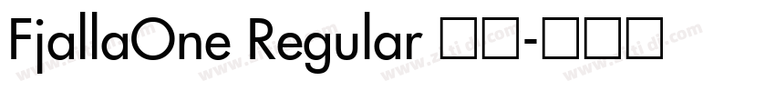 FjallaOne Regular 常规字体转换